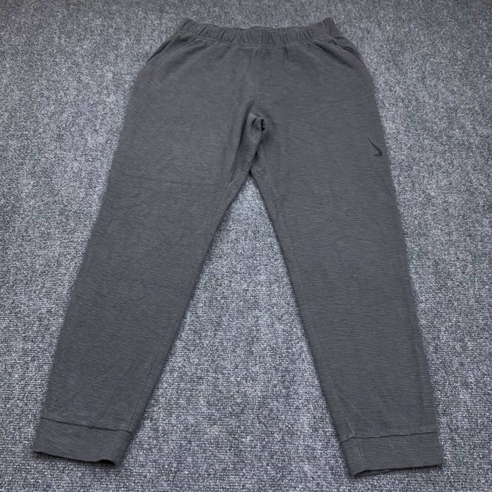 Nike Yoga Dri-FIT Move to Zero Jogger Pants Men's Large Gray Textured CZ2221